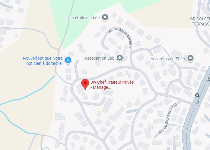 Localisation Jw Chef Traiteur Privée - Mariage Carte localisant Jw Chef Traiteur Privée - Mariage près d'Association Léo et de l'opticien à domicile Nouvell'optique.